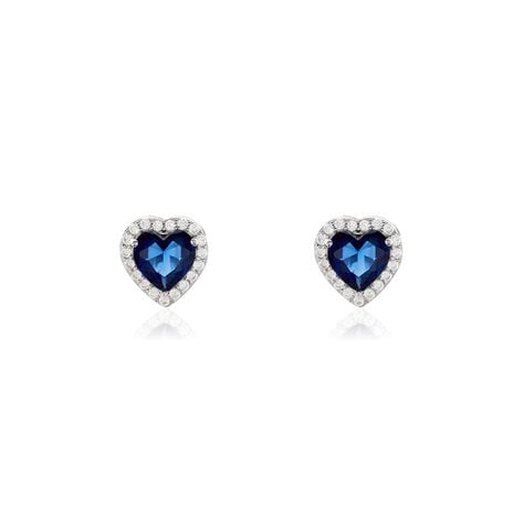 Boucles D'oreilles Puces Argent Blanc Sphinx Pierre - Puces Femme | Marc Orian