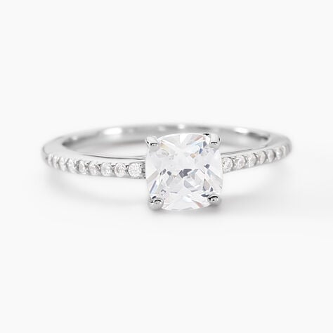 Bague Solitaire Celina Argent Blanc Oxyde De Zirconium - Bijoux fantaisie Femme | Marc Orian