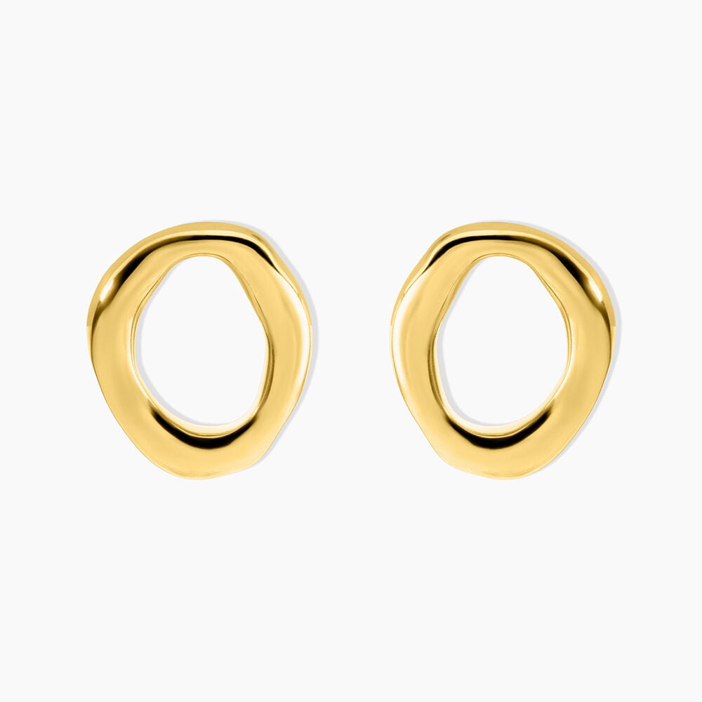 Boucles D'Oreilles Puces Saveli Acier Jaune - Puces Femme | Marc Orian