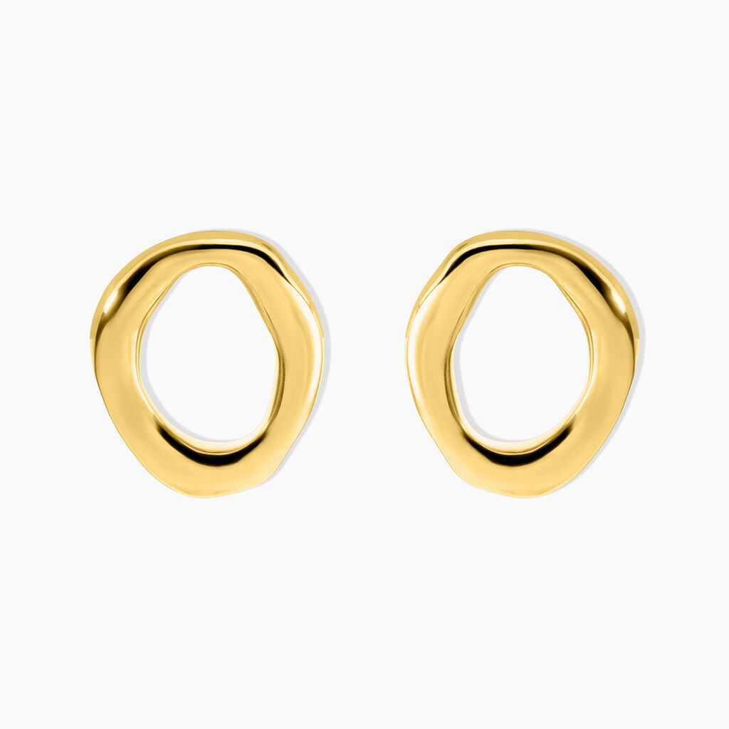 Boucles D'Oreilles Puces Saveli Acier Jaune - Puces Femme | Marc Orian