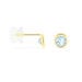 Boucles D'oreilles Puces Edy Serti Clos Or Jaune Topaze - Puces Femme | Marc Orian
