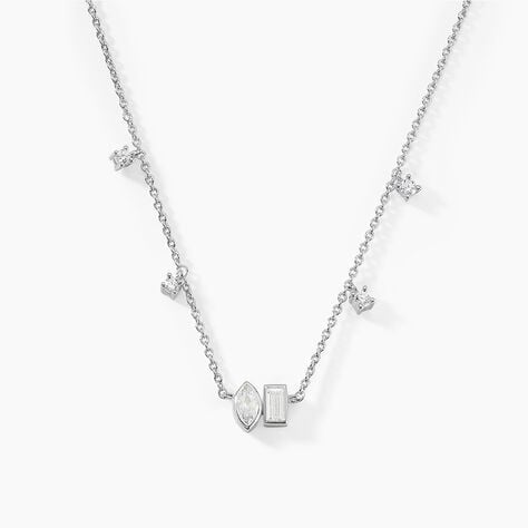 Collier Dua Argent Blanc Oxyde De Zirconium - Colliers avec pierres Femme | Marc Orian