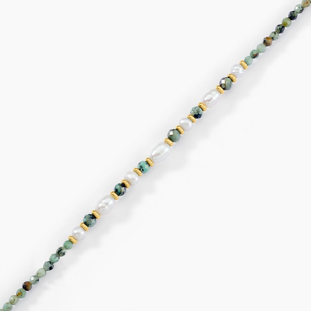 Bracelet Athena Acier Jaune Turquoise - Bracelets cha&icirc;nes Femme | Marc Orian