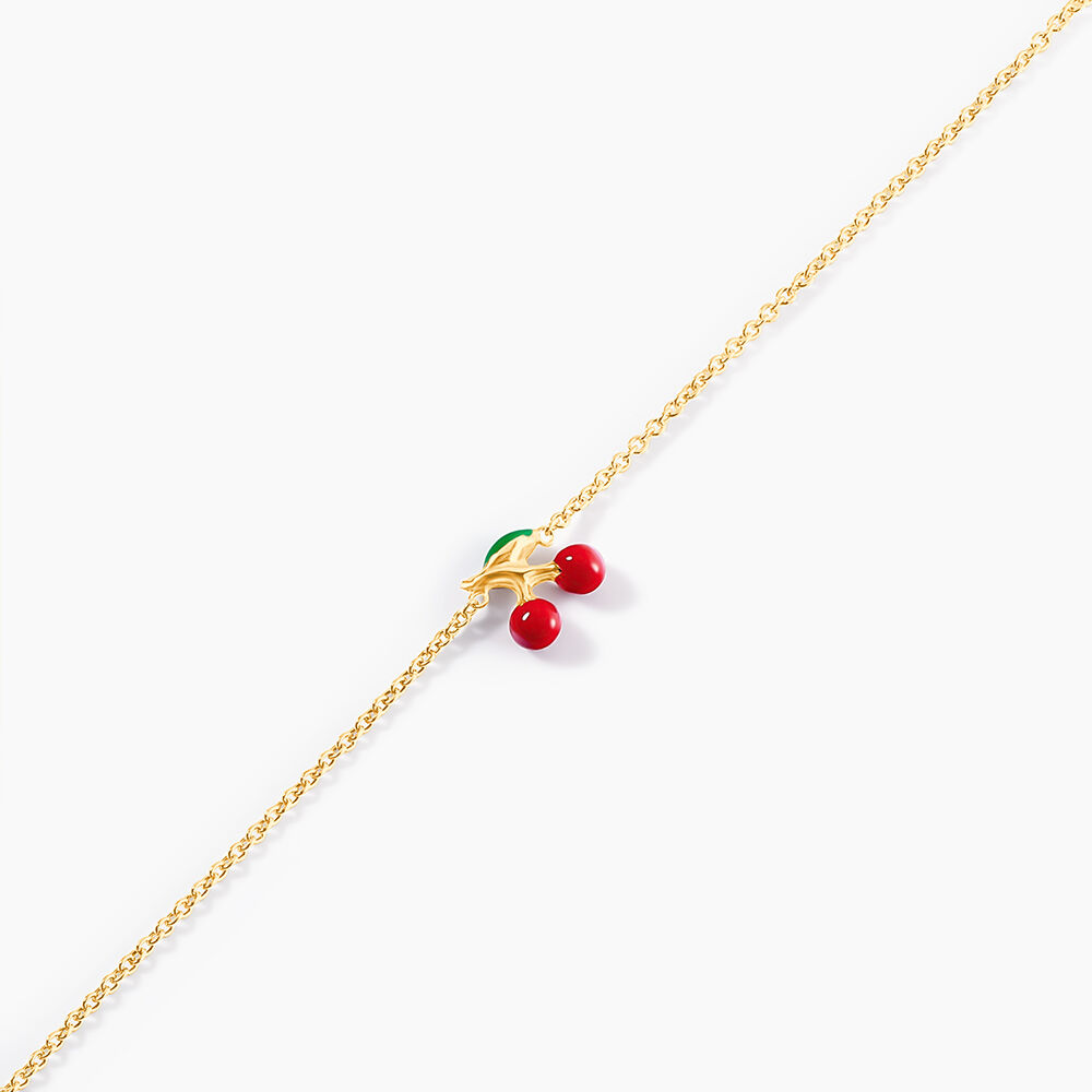 Bracelet Cherry Cerise Or Jaune - Bracelets cha&icirc;nes Enfant | Marc Orian