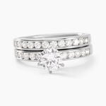 Bague Double Jeu Argent Blanc Oxyde De Zirconium - Solitaires Femme | Marc Orian