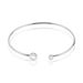 Bracelet Jonc Elorie Argent Blanc Oxyde De Zirconium - Bracelets joncs Femme | Marc Orian