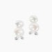 Boucles D'oreilles Clips Argent Blanc Viano Perles Oxydes - Puces Femme | Marc Orian