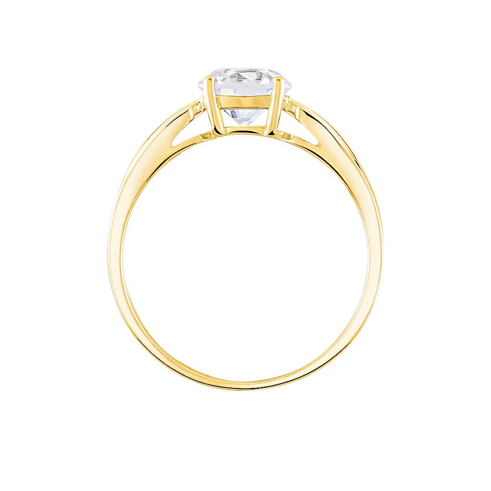 Bague Solitaire Illyana Or Jaune Oxyde De Zirconium - Solitaires Femme | Marc Orian
