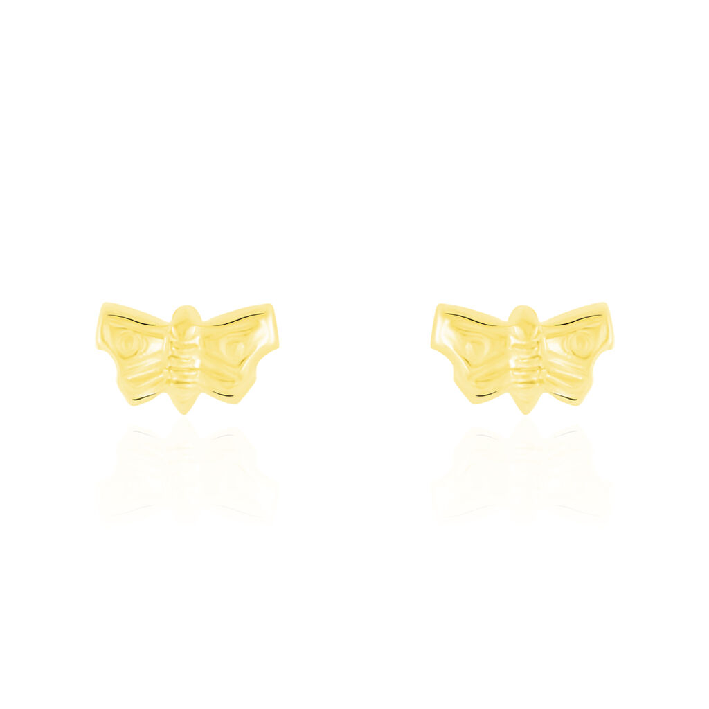 Boucles D'oreilles Puces Bartholomee Papillon Or Jaune - Puces Famille | Marc Orian