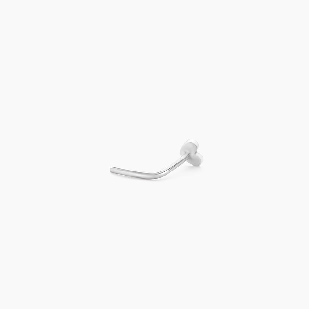 Piercing De Nez Deodate Coeur Or Blanc - Piercing Nez Femme | Marc Orian