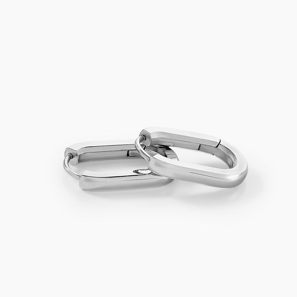 Créoles Urban Line Acier Blanc - Créoles Femme | Marc Orian