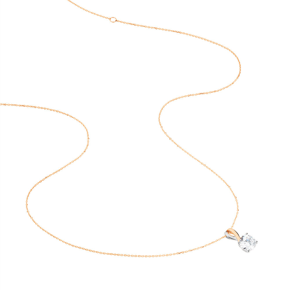 Collier Micheline Or Bicolore Oxyde De Zirconium - Colliers avec pierres Femme | Marc Orian