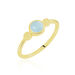 Bague Argent Dore Helko Calcedoine Bleue - Bagues de promesse Femme | Marc Orian