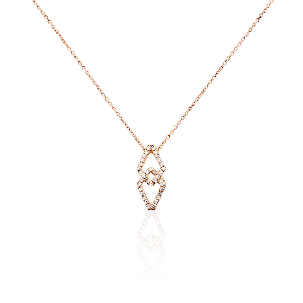 Collier Lisa Or Rose Diamant - Colliers avec pierres Femme | Marc Orian