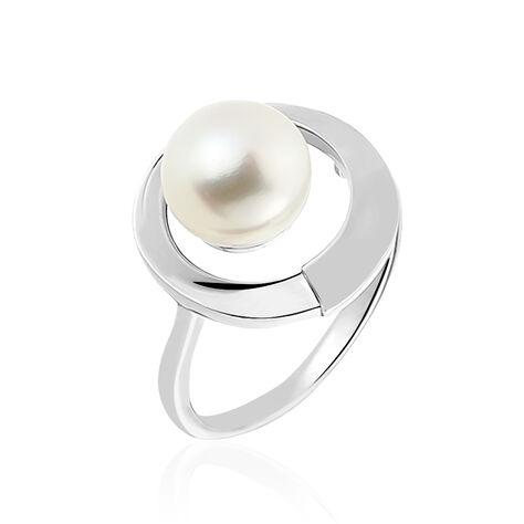 Bague Argent Blanc Perle D'imitation - Bague fantaisie Femme | Marc Orian