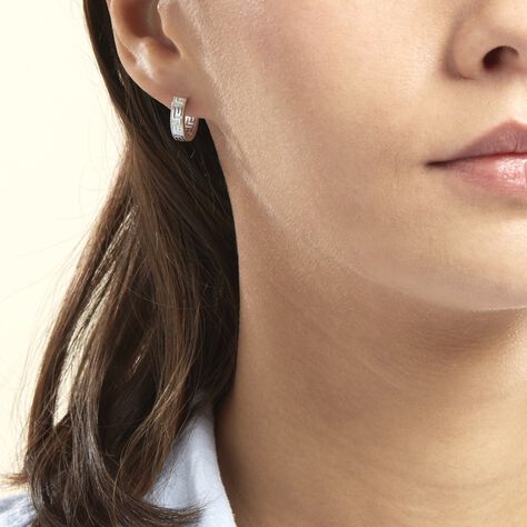 Créoles Ugenie Or Blanc - Boucles d'oreilles Créoles Femme | Marc Orian