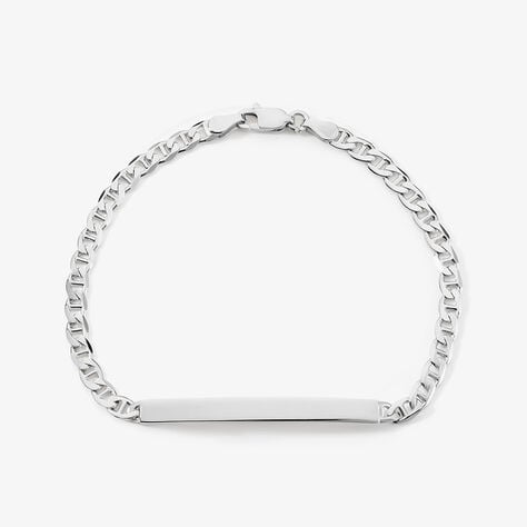 Bracelet Identit&eacute; Zak Argent Blanc - Gourmettes Homme | Marc Orian