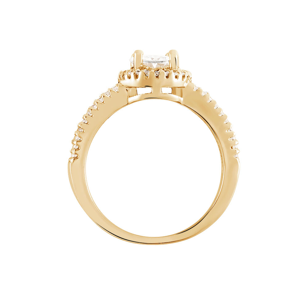 Bague Myriama Plaqu&eacute; Or Jaune Oxyde De Zirconium - Solitaires Femme | Marc Orian