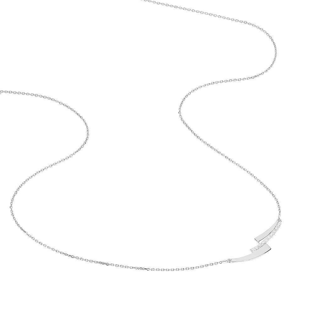 Collier Ainhoa Or Blanc Diamant - Colliers avec pierres Femme | Marc Orian