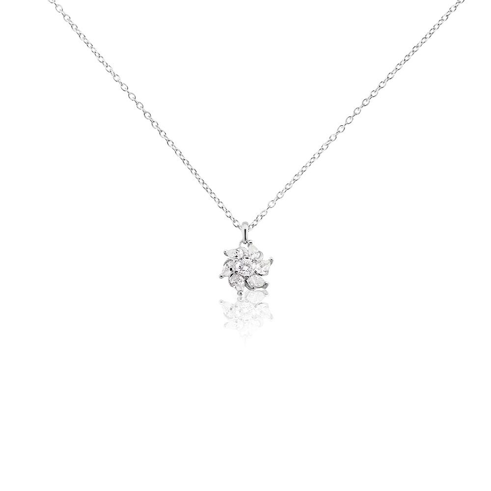 Collier Ulyssia Argent Blanc Oxyde De Zirconium - Colliers avec pierres Femme | Marc Orian