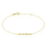 Bracelet Carolyne Or Jaune Oxyde De Zirconium - Bracelets Anneaux Entrelaces Femme | Marc Orian