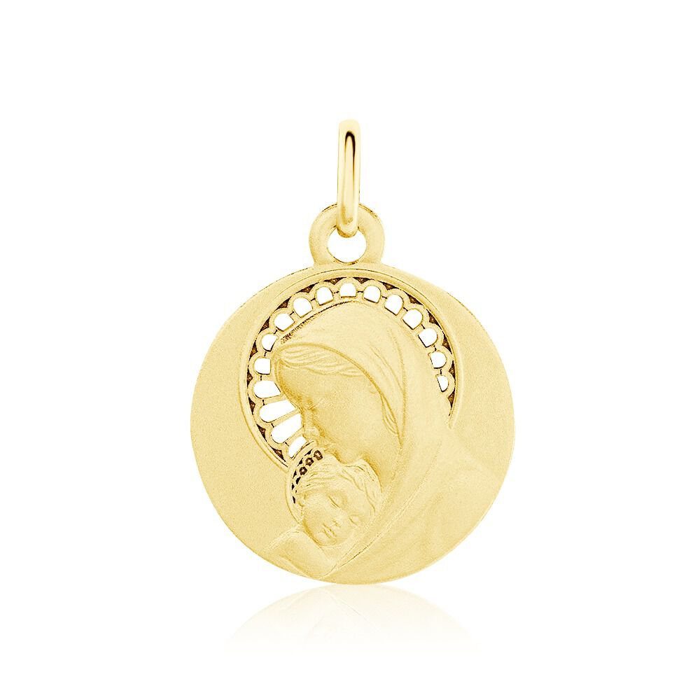 Pendentif Marie Or Jaune - Médailles et médaillons Famille | Marc Orian