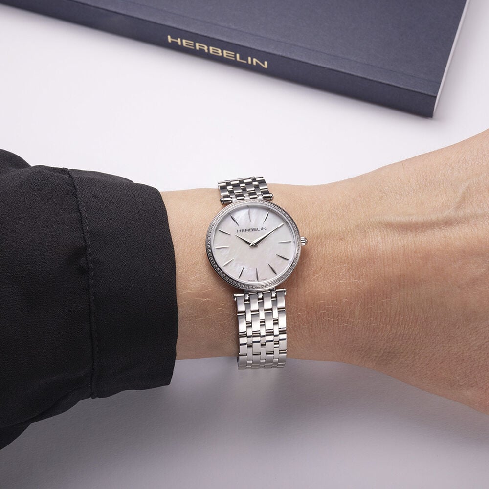 Montre Herbelin Epsilon Nacre Blanche - Montres &eacute;tanches Femme | Marc Orian