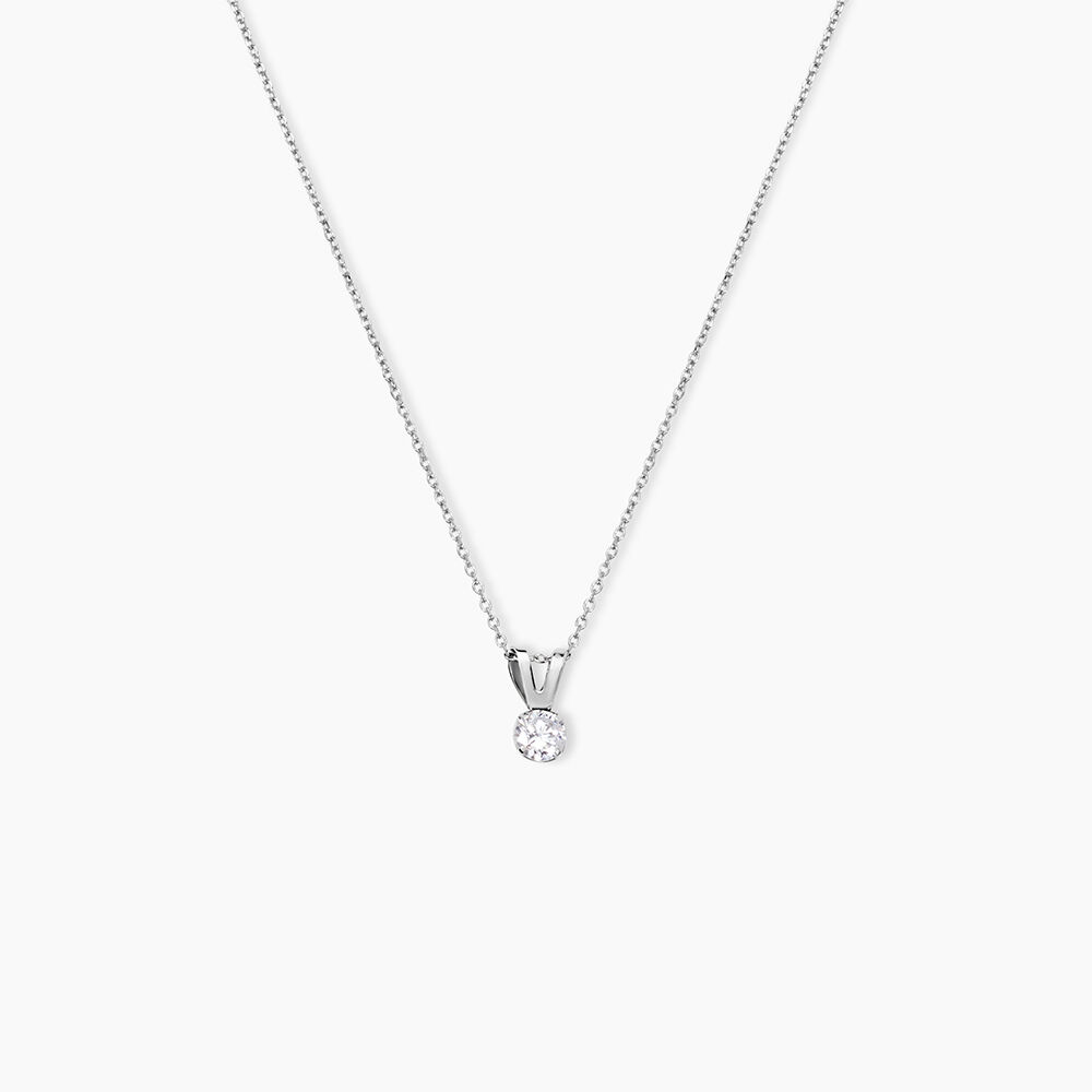 Pendentif Mabila Or Blanc Oxyde De Zirconium - Pendentifs Femme | Marc Orian