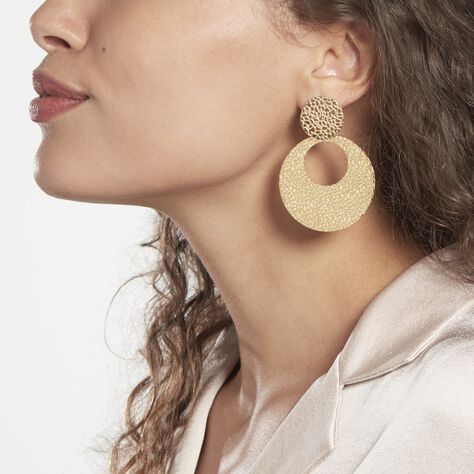 Boucles D'oreilles Pendantes Roslin Acier Doré - Boucles d'oreilles Pendantes Femme | Marc Orian