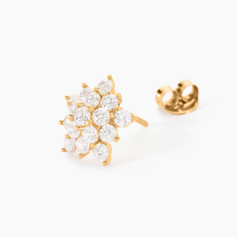 Boucles D'oreilles Puces Bleuenn Plaqu&eacute; Or Jaune Oxyde De Zirconium - Puces Femme | Marc Orian