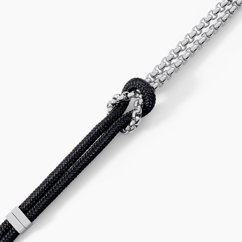 Bracelet Thymeo Acier Blanc - Bracelets cordons Homme | Marc Orian