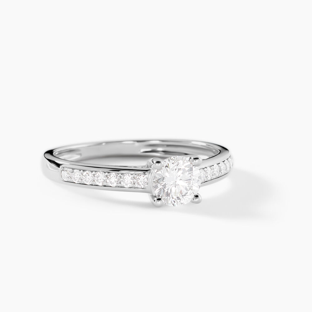 Bague Aramis Ld Platine Blanc Diamant Synth&eacute;tique - Solitaires Femme | Marc Orian