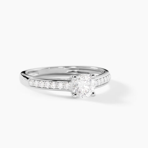 Bague Aramis Ld Platine Blanc Diamant Synth&eacute;tique - Solitaires Femme | Marc Orian
