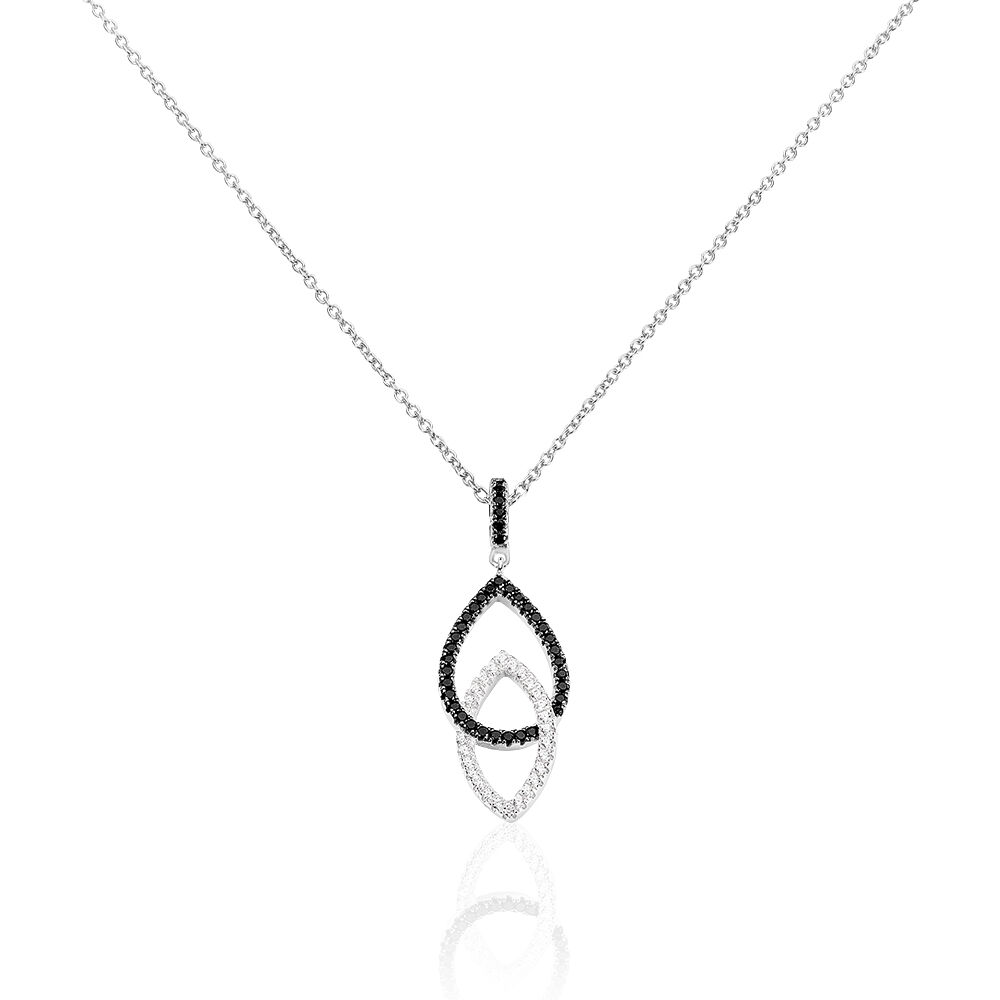 Collier Meta Argent Blanc Oxyde De Zirconium - Colliers avec pierres Femme | Marc Orian
