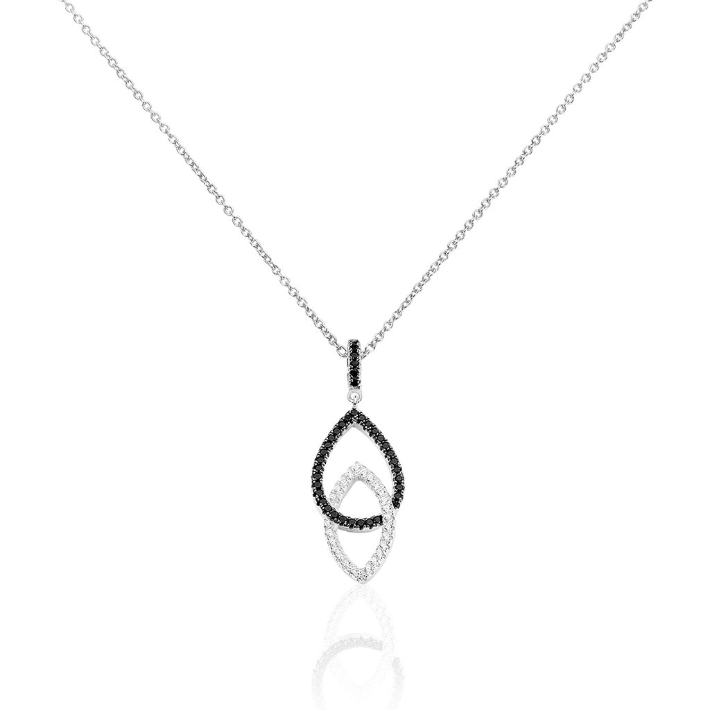 Collier Meta Argent Blanc Oxyde De Zirconium - Colliers avec pierres Femme | Marc Orian
