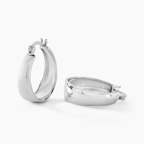 Créoles Suliac Argent Blanc - Créoles Femme | Marc Orian