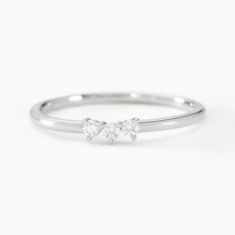 Bague Sigourney Argent Blanc Diamant Synthétique - Bagues avec pierre Femme | Marc Orian