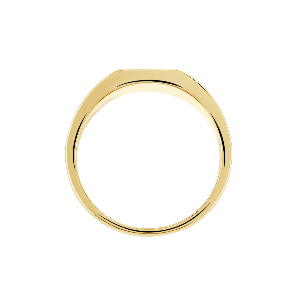 Chevalière Plaqué Or Jaune Ariston Email Noir - Chevalières Homme | Marc Orian