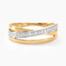 Bague Croisee Or Jaune Diamant