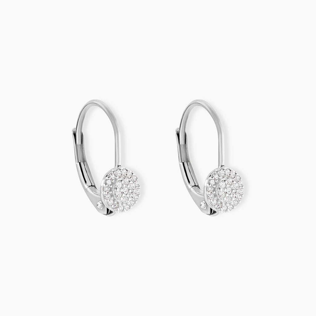 Boucles D'oreilles Pendantes Ursilla Or Blanc Diamants - Pendantes Femme | Marc Orian