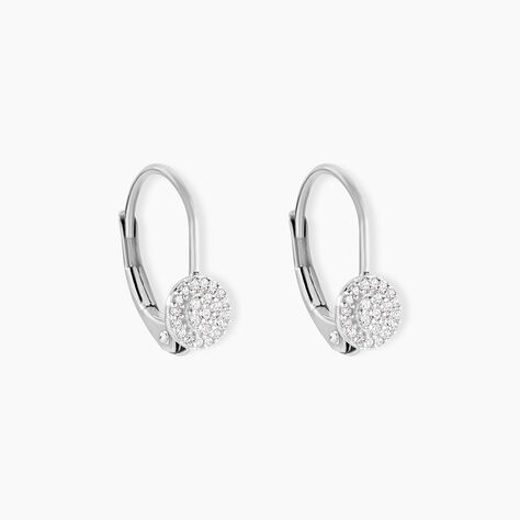 Boucles D'oreilles Pendantes Ursilla Or Blanc Diamants - Pendantes Femme | Marc Orian