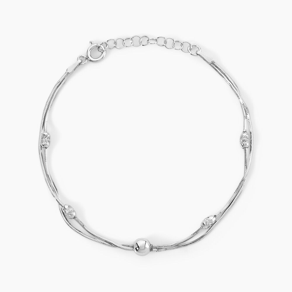Bracelet Linda Argent Blanc - Bracelets fantaisie Femme | Marc Orian