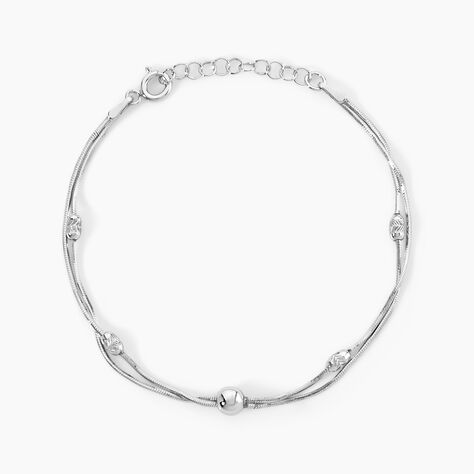 Bracelet Linda Argent Blanc - Bracelets fantaisie Femme | Marc Orian
