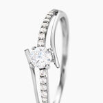 Bague April Or Blanc Oxyde De Zirconium - Solitaires Femme | Marc Orian