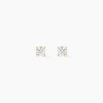 Boucles D'oreilles Puces Aphrodite Or Jaune Diamant - Puces Famille | Marc Orian