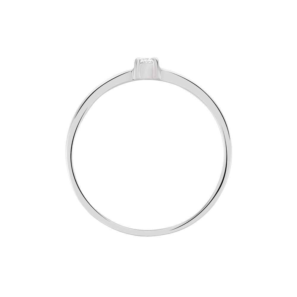 Bague Solitaire Superposition Or Blanc Diamant - Solitaires Femme | Marc Orian