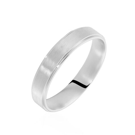 Alliance Sudem Ruban Plat Argent Blanc - Alliances duo Famille | Marc Orian