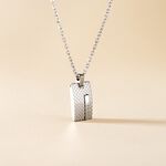 Collier Phebus Him Acier Blanc Diamant - Colliers avec pierres Homme | Marc Orian