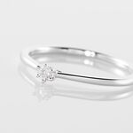 Bague Solitaire Athena Or Blanc Diamant - Parures de mariage Femme | Marc Orian