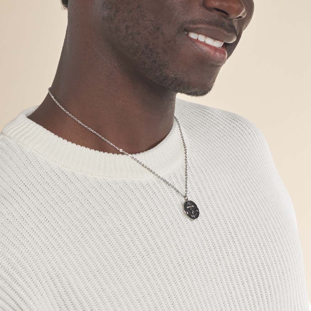 Collier Marin Acier Blanc - Colliers Homme | Marc Orian
